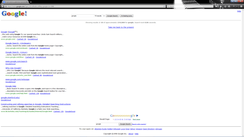 Google 1998-ban