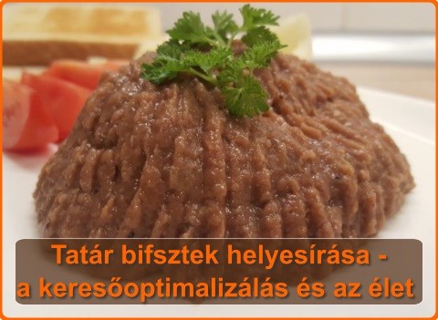 Tatár bifsztek helyesírása (tatárbifsztek, tatár beefsteak stb.) – a keresőoptimalizálás és az élet