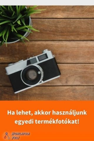 fényképezőgép és egyedi termékképekről szóló szöveg