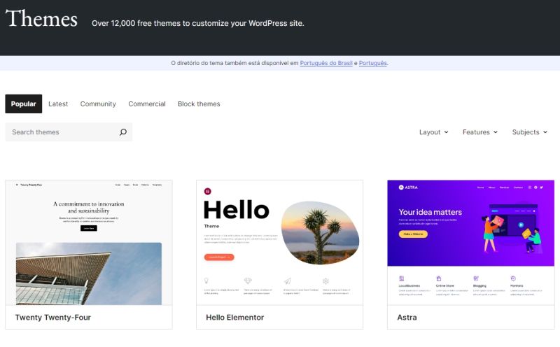 wordpress-sablonok